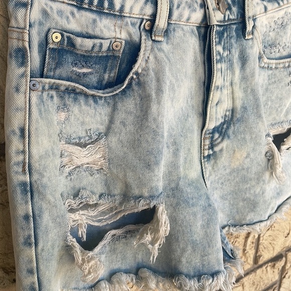 Ban jara Distressed denim Jean shorts size 28 Raw hem - Picture 3 of 7
